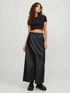 JXELVA Faux leather skirt