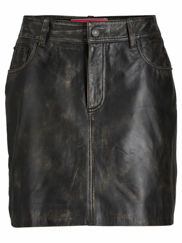 JXHAILEY Faux leather skirt