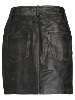 JXHAILEY Faux leather skirt