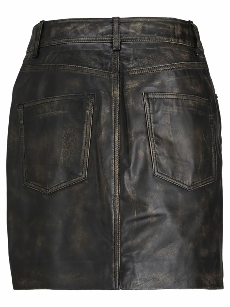 JXHAILEY Faux leather skirt