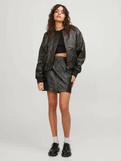 JXHAILEY Faux leather skirt