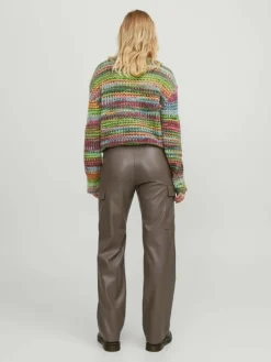 JXKENYA Faux leather trousers