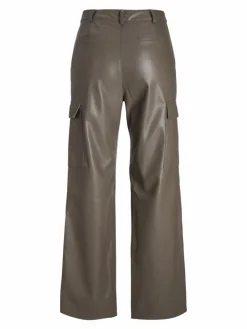 JXKENYA Faux leather trousers
