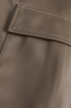 JXKENYA Faux leather trousers
