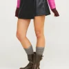 JXSOFIA Synthetic leather skirt