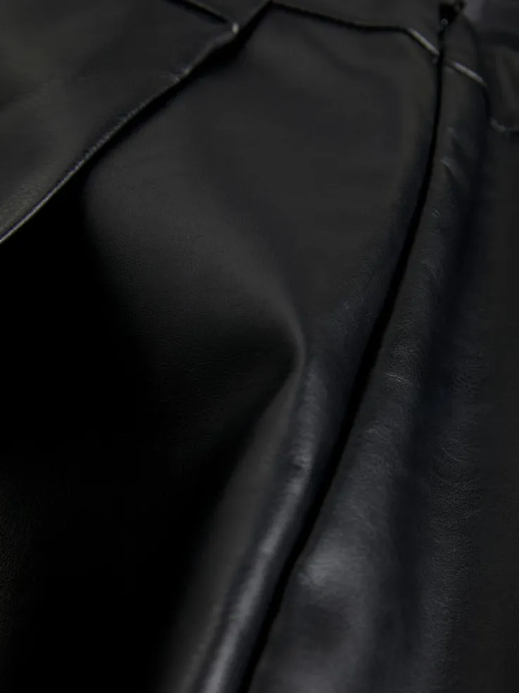 JXSOFIA Synthetic leather skirt