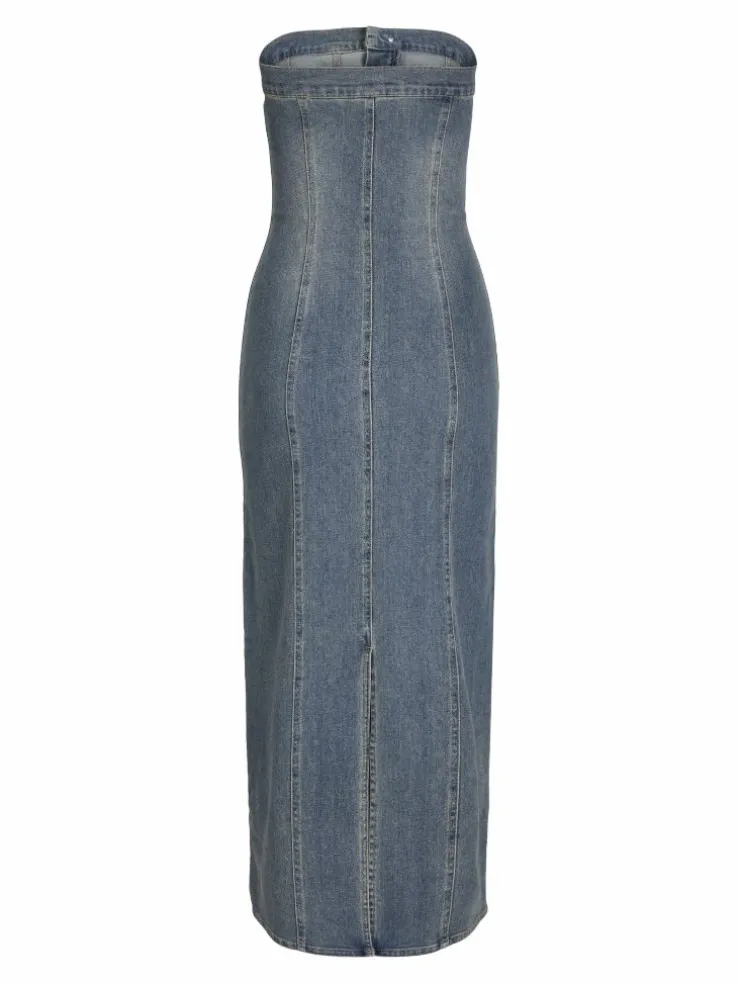 JXTINGA Denim Dress