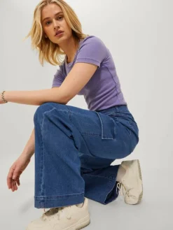 JXTOKYO ASHA WIDE HW JEANS YK DNM