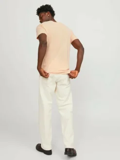 Melange Split Neck T-shirt