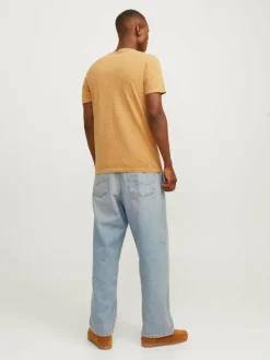 Melange Split Neck T-shirt