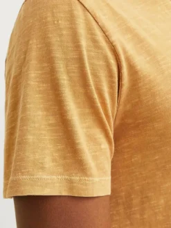 Melange Split Neck T-shirt