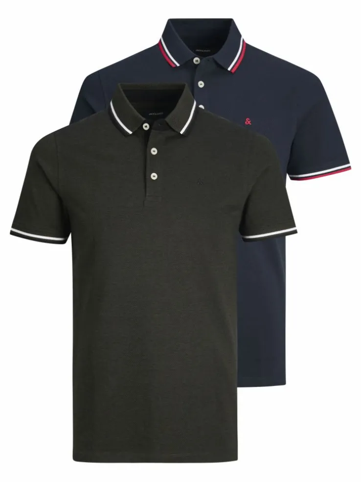 2-pack Plain Shirt collar Polo