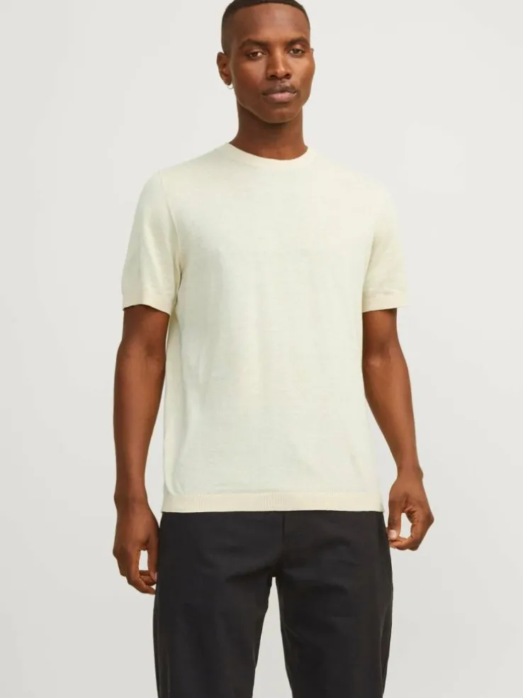 Plain Crew neck Knitted pullover