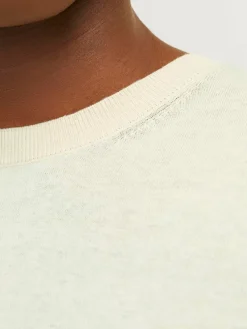 Plain Crew neck Knitted pullover