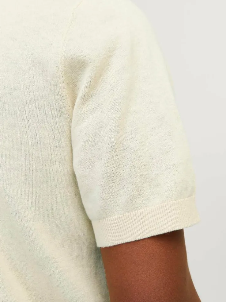 Plain Crew neck Knitted pullover