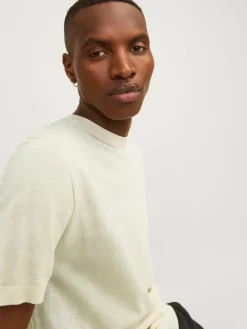 Plain Crew neck Knitted pullover