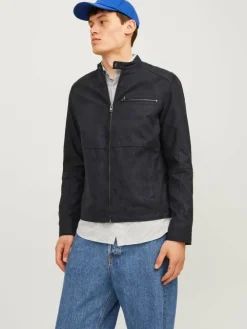 Synthetic leather jacket