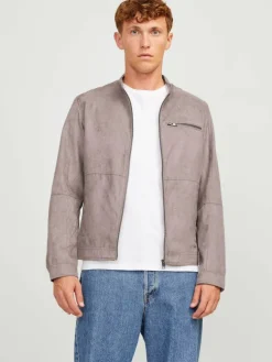 Synthetic leather jacket