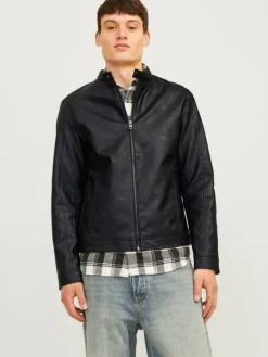 Synthetic leather jacket
