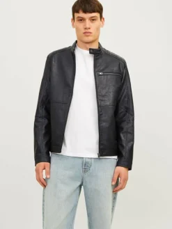 Synthetic leather jacket