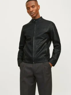 Synthetic leather jacket