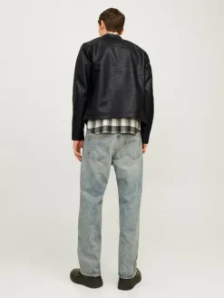 Synthetic leather jacket