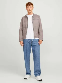 Synthetic leather jacket