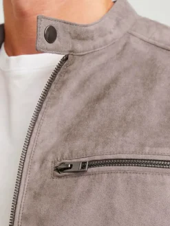 Synthetic leather jacket