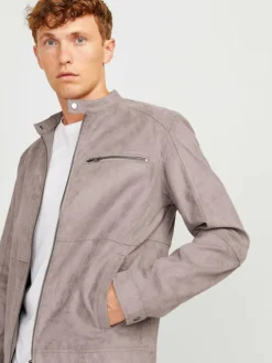 Synthetic leather jacket