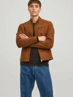 Synthetic suede jacket