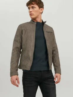 Synthetic suede jacket