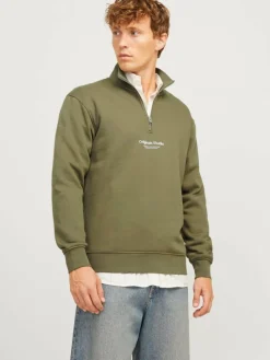 Text Half zip