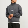 Text Half zip
