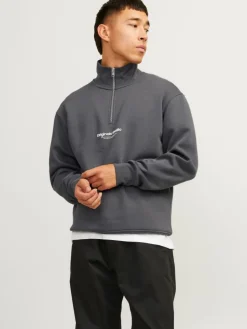 Text Half zip