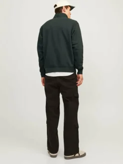 Text Half zip