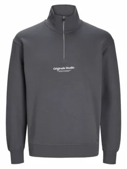 Text Half zip