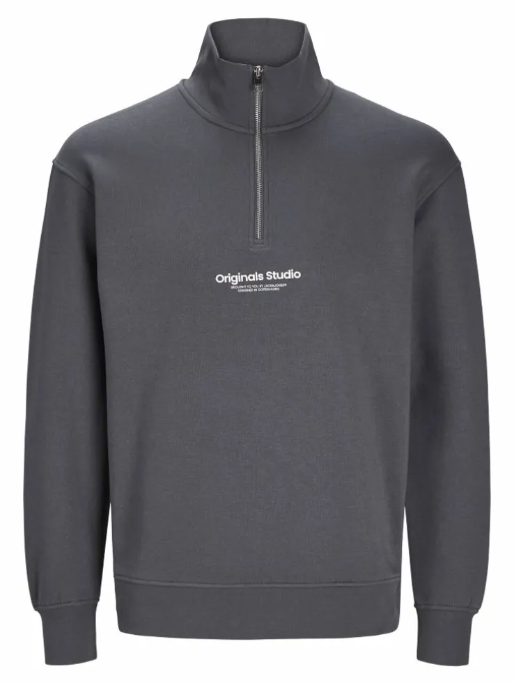 Text Half zip