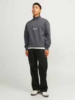 Text Half zip