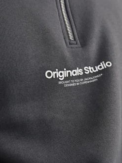 Text Half zip