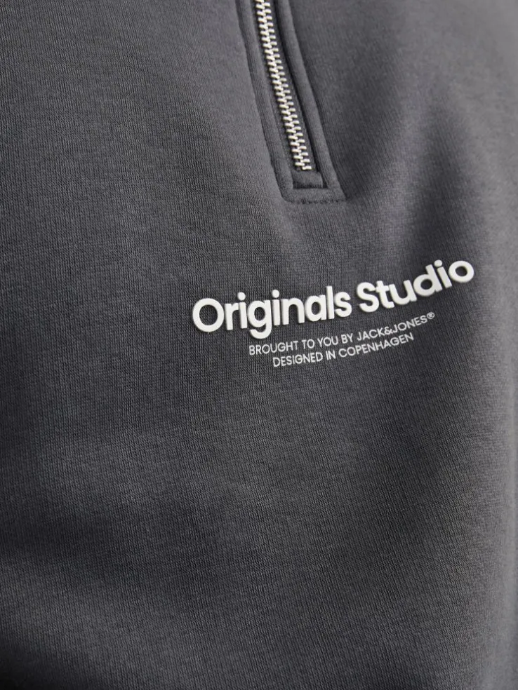 Text Half zip