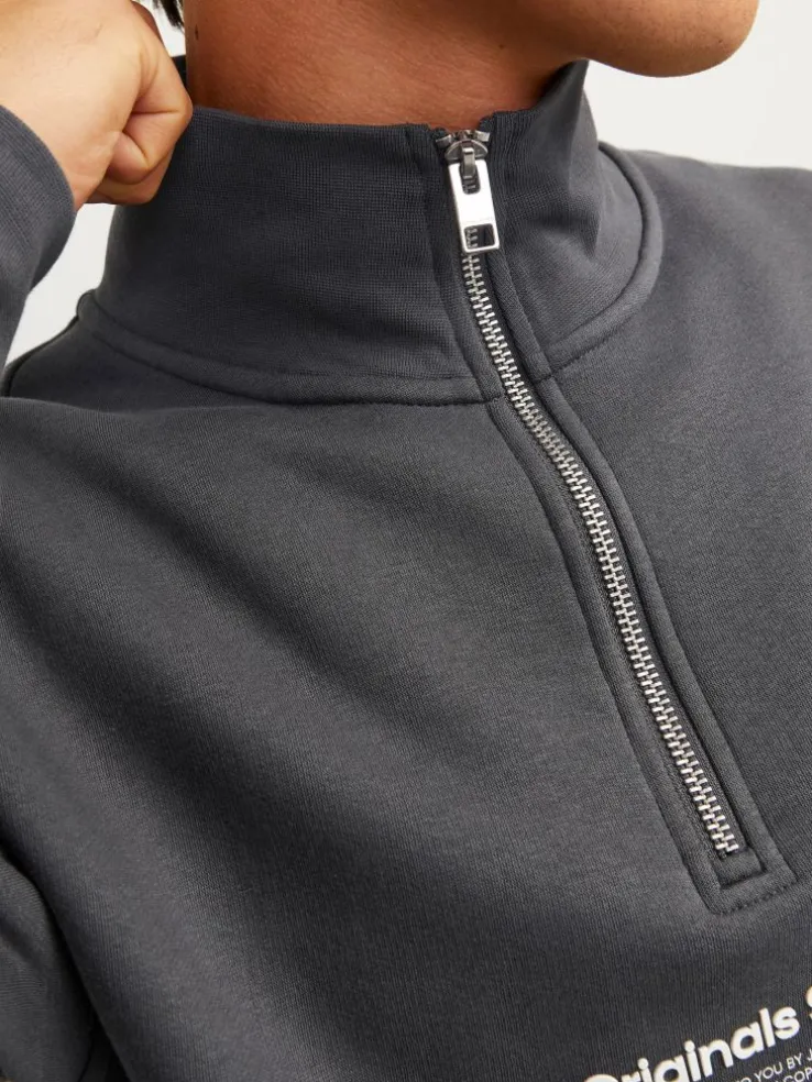 Text Half zip
